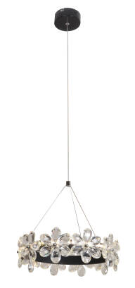 Candellux ARVIN 31-69702 lampa wisząca czarna akrylowe kwiatki LED 14W 30cm