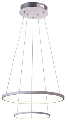 Candellux LUNE 32-64752 lampa wisząca okrągła podwójna biała LED 40W 4000K 50cm