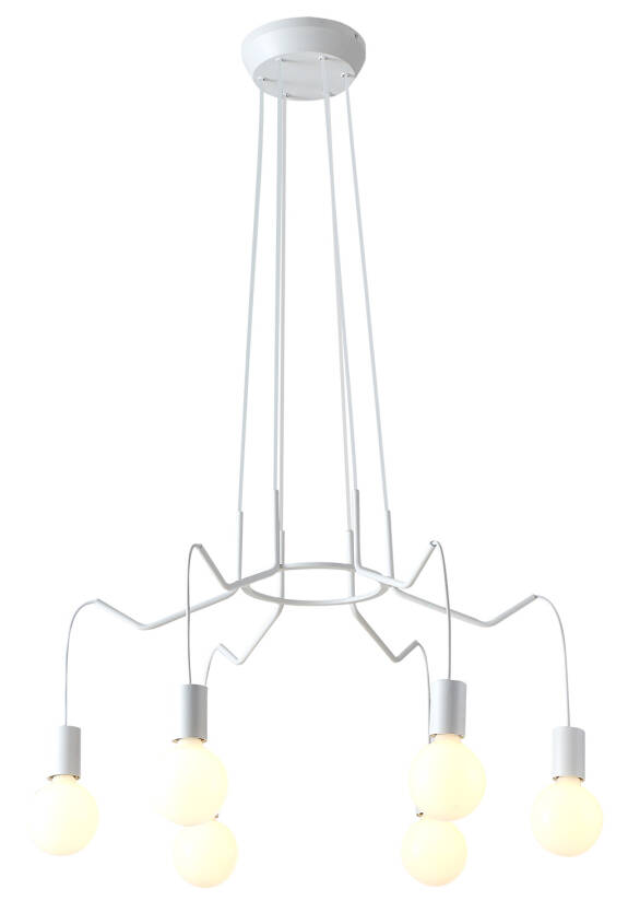 Candellux BASSO 36-71026 lampa wisząca biały mat E27 6x40W 66cm