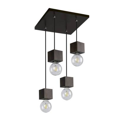 Spot Light 7169476 Trongo Square lampa wisząca loftowo-industrialna drewno orzech czarny