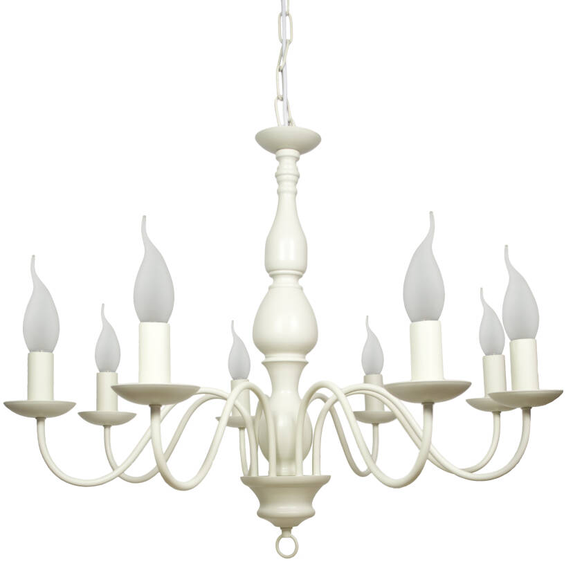 Candellux BELLAGIO 38-96510 lampa wisząca kremowy regulacja wysokości 8X40W E14 74cm