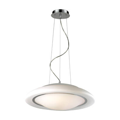 Italux lampa wisząca Huller 8956-SP biała szklana 40 cm