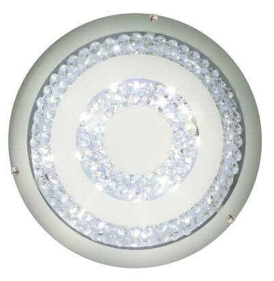 Candellux MONZA 14-75246 plafon lampa sufitowa klosz ze szkła giętego kryształki 1X16W LED 4000K 40 cm