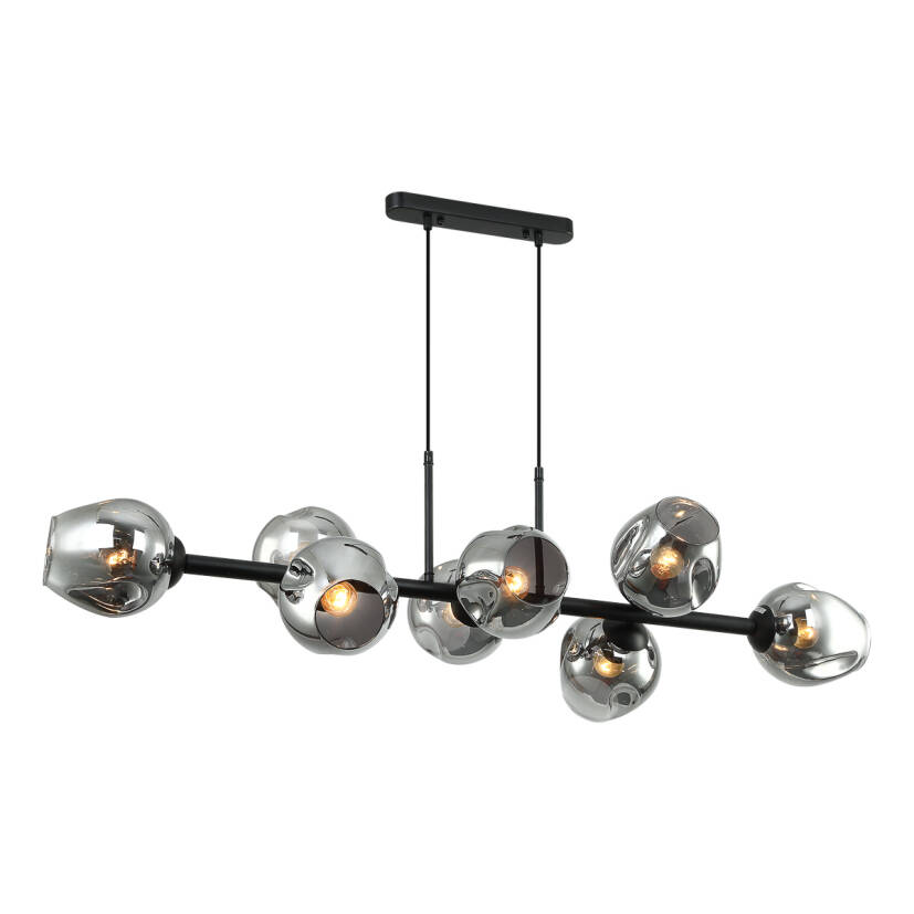 Italux Borgo PND-30843-8 BK+SG lampa wisząca IP20 8x40W E27 30cm 