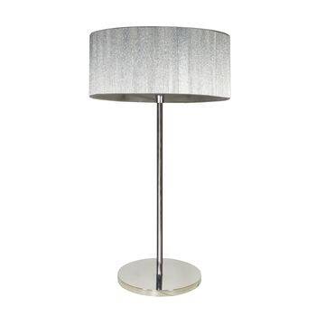 Candellux SOLO 41-27897 lampa stołowa abażur sznurkowy 3X40W E14 chrom 29cm