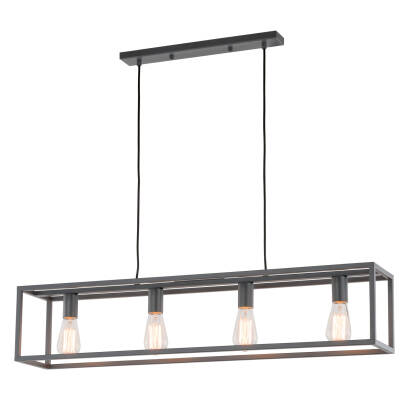 Italux Sigalo MD-BR4366-D4 GR lampa wisząca szary E27 4x60W IP20 98cm