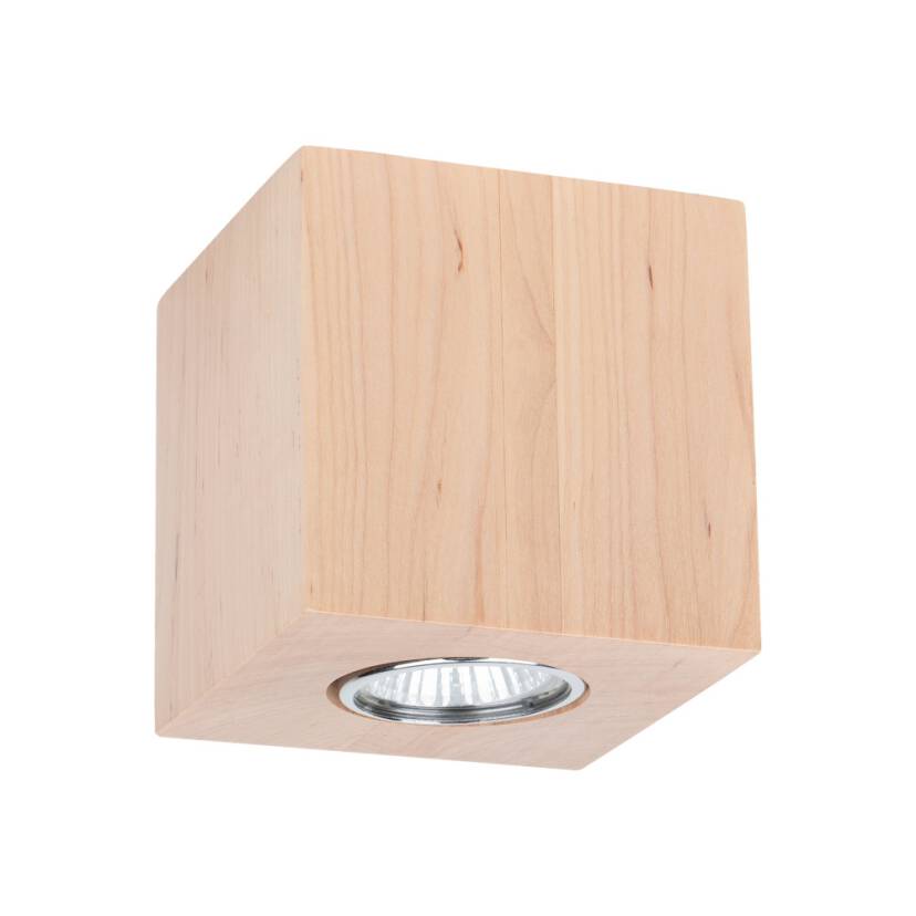 Spot Light 2576160 Wooddream Square plafon lampa sufitowa 1xLED GU10 5W Brzoza 10cm