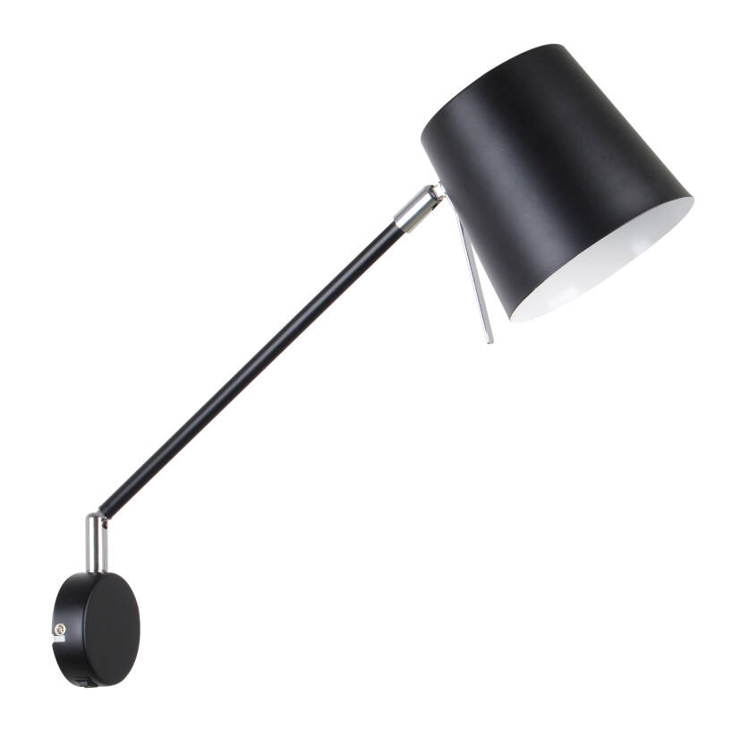 Candellux KILLY 21-73914 kinkiet lampa ścienna klosz metalowy na obrotowym ramieniu czarny mat 1X40W E27 14 cm