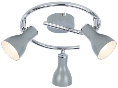 Candellux JULIE 98-66633 plafon lampa sufitowa spirala szary regulacja klosza 3X40W E14 42cm