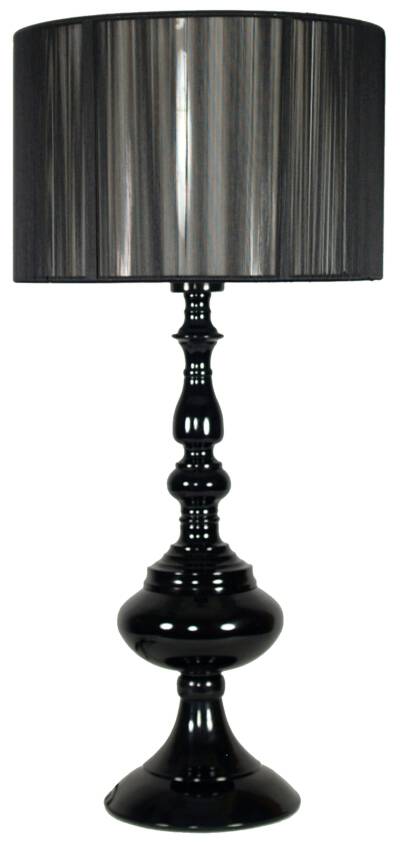 Candellux GILLENIA 41-21338 lampa stołowa czarny abażur 1x60W E27 30cm