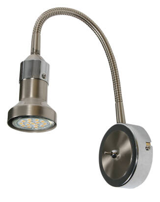 Candellux ARKON 91-60037 kinkiet lampa ścienna wysięgnik satyna nikiel+chrom GU10 1X50W 6cm