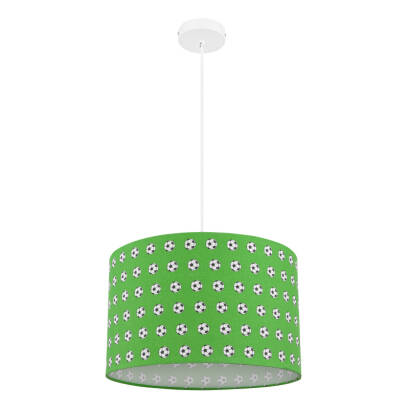 Globo LEMMI 54009H lampa wisząca biało-zielona piłka nożna 1xE27 60W 25cm