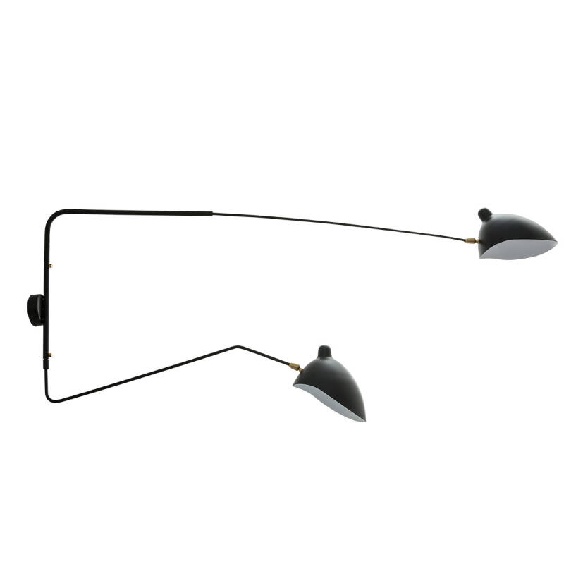 Italux kinkiet lampa ścienna Davis MBE0016-2 czarna 180cm