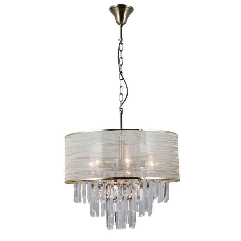 Italux Torreia PND-45660-8 lampa wisząca kryształy E14 2x40W IP20 50cm