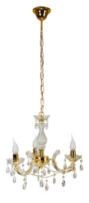 Candellux MARIA TERESA 33-94639 żyrandol złoty kryształy 3X40W E14 48cm