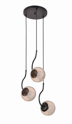 Light Prestige Hook 3 LP-125/3P BK lampa wisząca czarna 3x40W E27 38cm