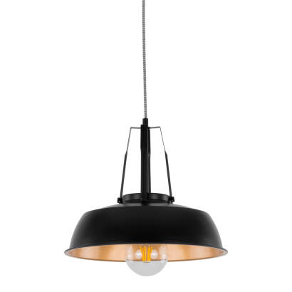 Italux Paloma MDM-3619/1M BK+GD lampa wisząca 1x60W E27 35cm