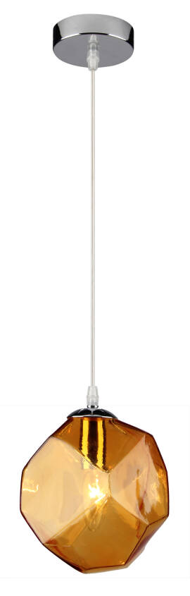 Candellux JEWEL 31-42934 lampa wisząca z szklanym żółtym kloszem 1X40W E14 18 cm