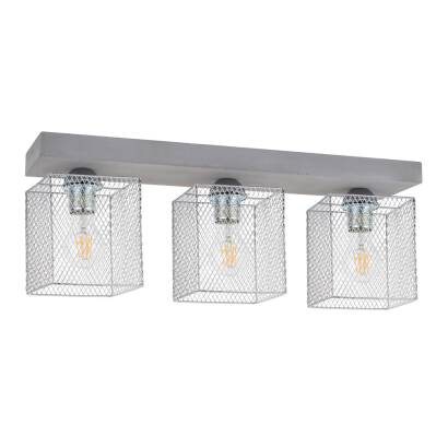 Spot Light 8172336 Gittan plafon lampa sufitowa beton siatka 3xE27 60W 55cm