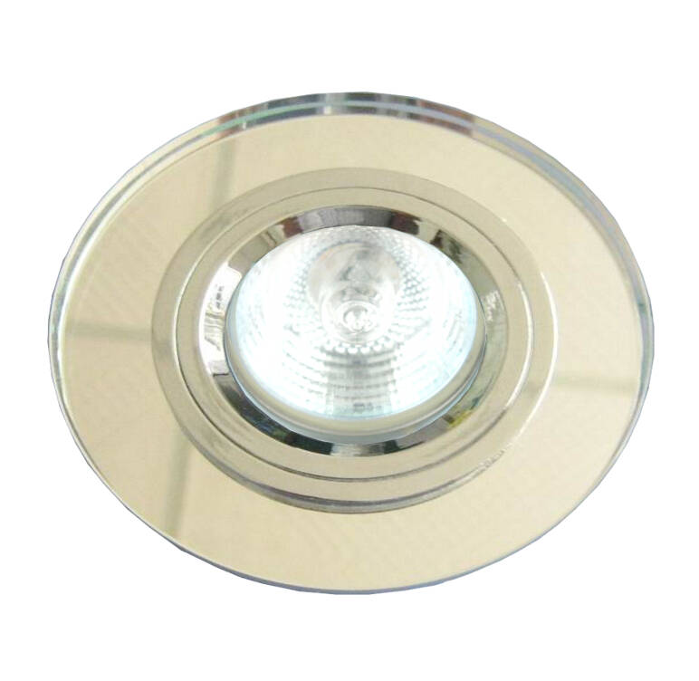 Candellux SS-15 CH/WH 2230484 oprawa do wbudowania oczko sufitowe chrom MR16 kwadratowa szkło przeźroczyste min. 6,4cm