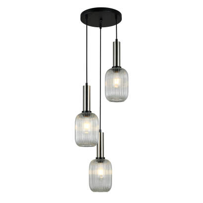 Italux Antiola PND-5588-3AM-SC+CL lampa wisząca IP20 E27 3x40W 40cm