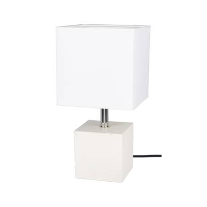 Spot Light 6191937 Strong Square lampa stołowa beton biały 1xE27 25W 30cm