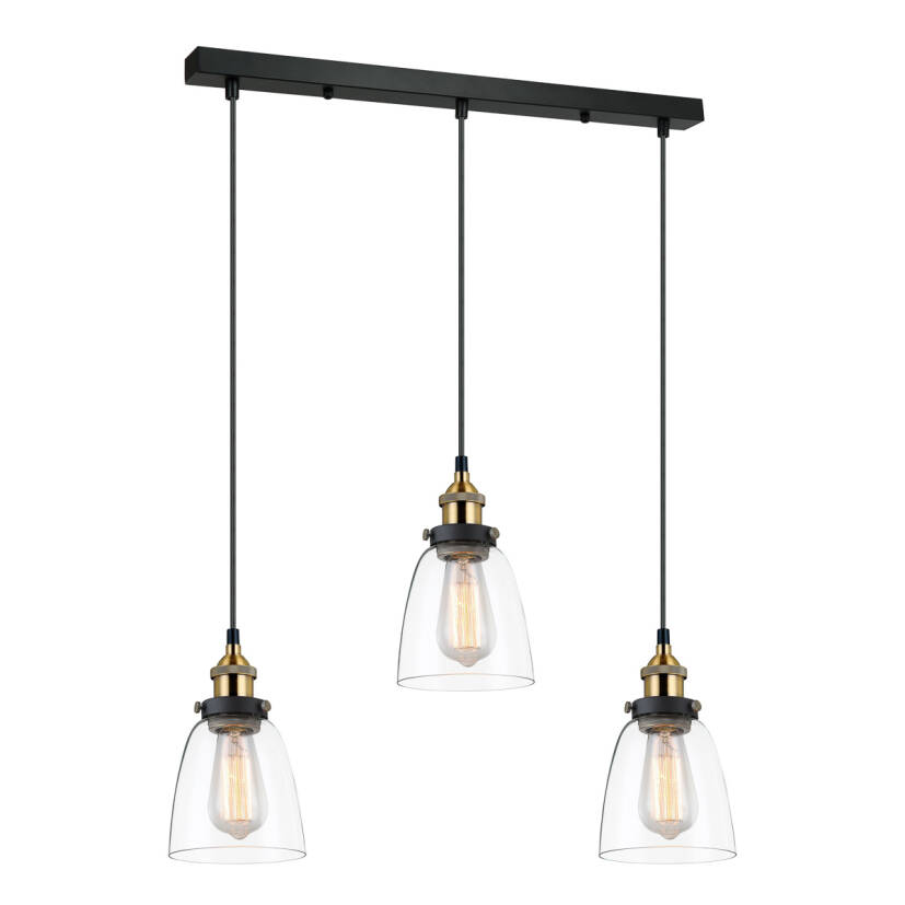 Italux Francis MDM-2563/3 GD+CL lampa wisząca E27 3x40W 64,5cm IP20 