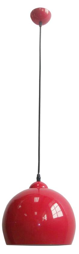 Candellux STUDENT 31-96640 lampa wisząca metalowy półkulisty klosz czerwony 1X60W E27 25 cm 