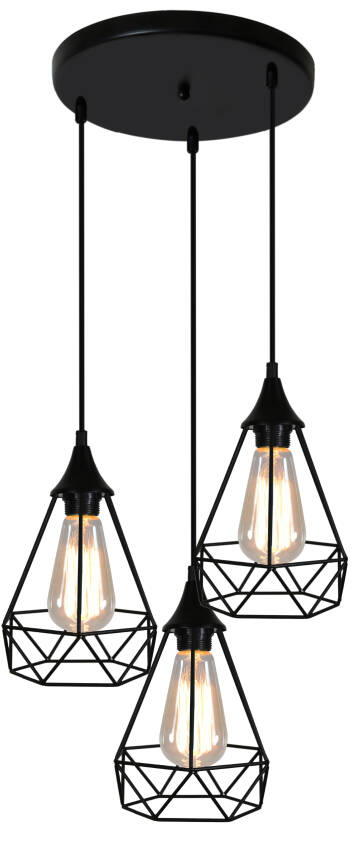 Candellux GRAF 33-62918 lampa wisząca czarna druciana 43cm