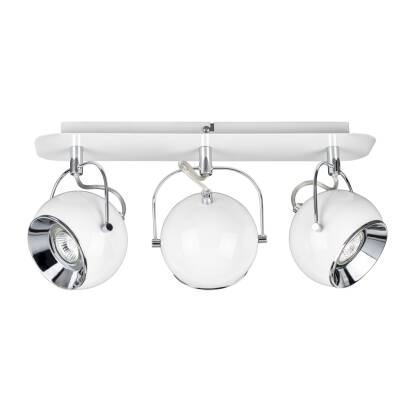 Spot Light 5109382 Ball plafon lampa sufitowa metalowa biały/chrom 3xLED GU10 6W IP20 42cm