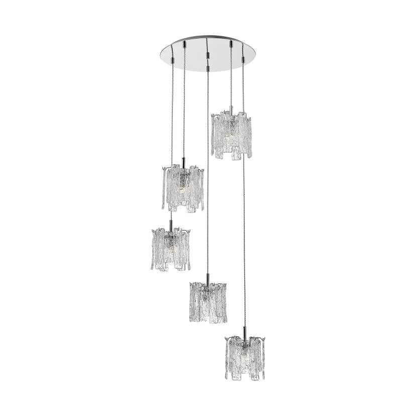 Zuma Line P0509-05D-B5AC FROZE lampa wisząca srebrny 5xG9 42W 50cm