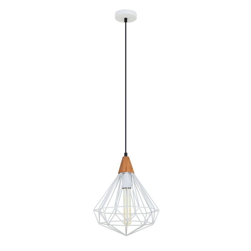 Italux lampa wisząca Maelle White MDM-2591/1S WH biała druciana 25 cm