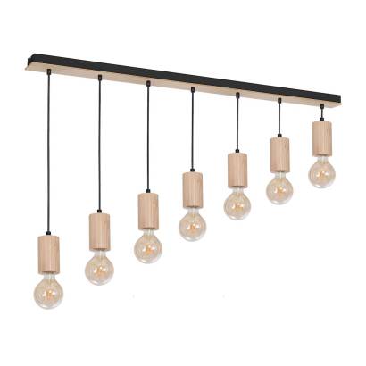 Milagro LINES MLP8828 lampa wisząca naturalne drewno 7xE27 32cm