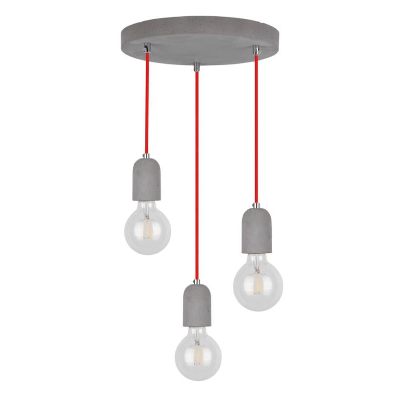 Spot Light 9776336R Amory lampa wisząca beton szary 3xE27 60W 32cm