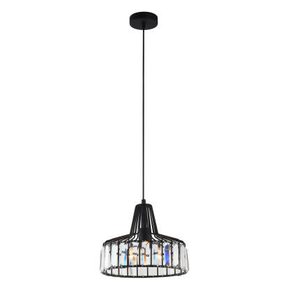 Italux lampa wisząca Manzo MDM-2722/1S A BK czarna druciana 32 cm