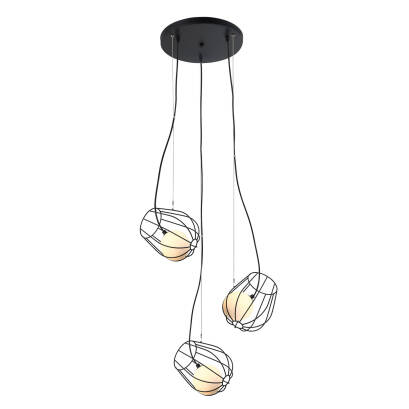 Italux lampa wisząca Melisa MDM-3942/3 BK czarna druciana 53cm 