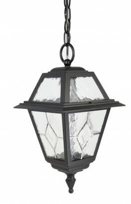 SU-MA Witraż K 1018/1/N lampa wisząca czarna E27 IP43 19,5cm