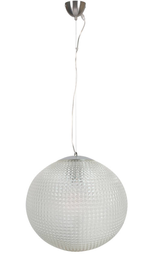 Candellux LUCIDA 31-51165 wisząca lampa klosz szklany bezbarwny z ornamentem  1X60W E27 35 cm