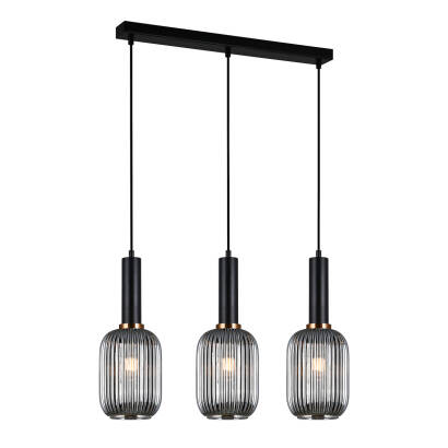 Italux Antiola PND-5588-3M-BK+SG lampa wisząca nowoczesna 62cm IP20 3xE27 40W