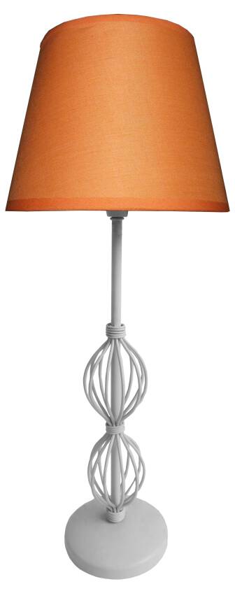 Candellux ROSETTE 2 41-99580 lampa stołowa abażur tkanina pomarańczowy + rozeta dekoracyjna 1X40W E14 18 cm