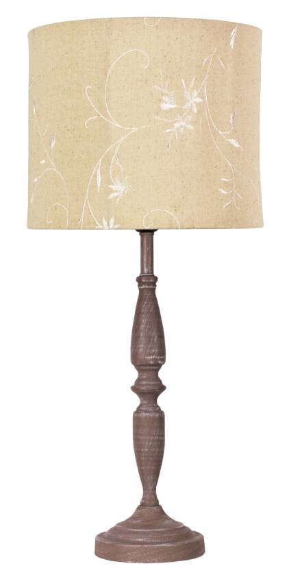 Candellux SAFARI 41-03393 lampa stołowa abażur piaskowy ze wzorem 1X60W E27 25 cm