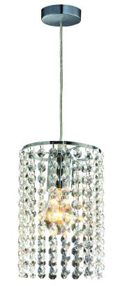 Light Prestige Bright Star 1 LP-812/1P lampa wisząca chrom szklany klosz z kuleczek 1x60W E27 13cm