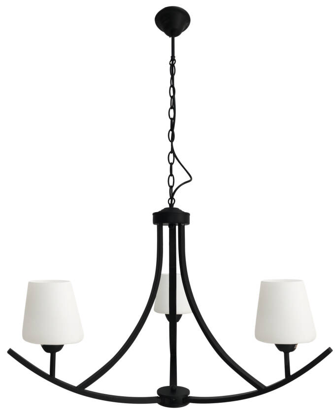 Candellux LONDYN 33-38708 lampa wisząca metal białe klosze 3X60W E27 78 cm