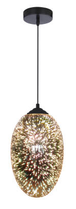 Candellux GALACTIC 1 31-56122 lampa wisząca klosz powlekany warstwą dekoracyjną 1X60W E27 3D 20 cm