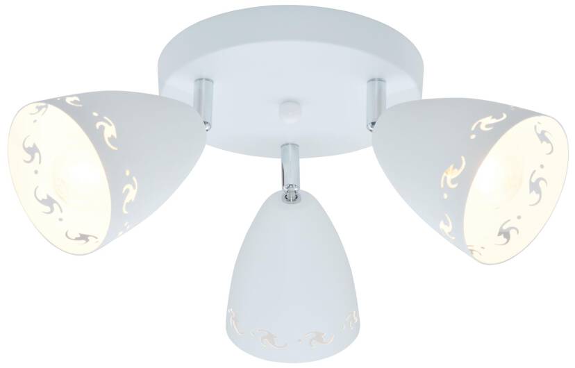 Candellux COTY 98-67135 plafon lampa sufitowa biały mat metalowy klosz 3X40W E14 38cm