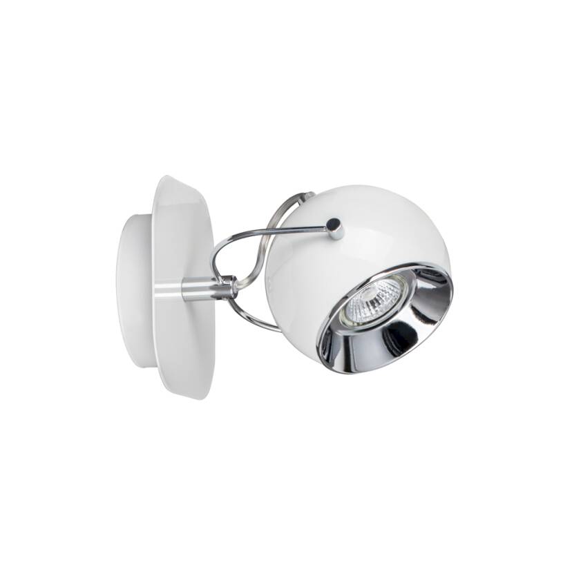 Spot Light 5109182 Ball kinkiet lampa ścienna metalowa biały/chrom 1xLED GU10 5W IP20 12cm