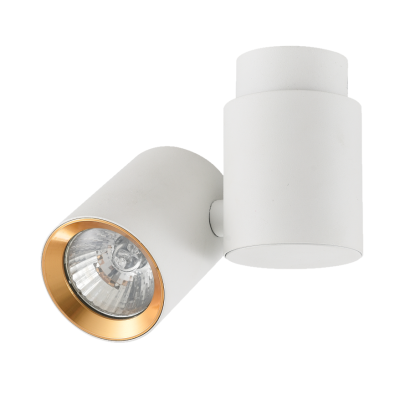 Light Prestige Boston 1 LP-741/1W WH/GD oprawa stropowa natynkowa biały ze złotym 1x50W GU10 7,5cm