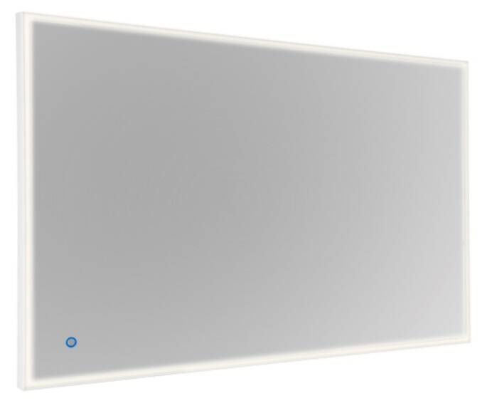 Maxlight Lustro Mirror W0253 prostokąt podświetlane lustro chrom wokół ramy panel LED 1x23W 4000K 118cm IP44