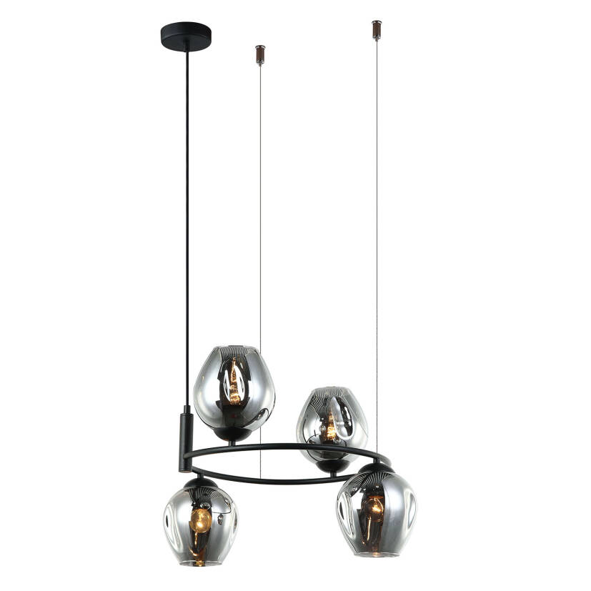 Italux lampa wisząca Roxane MDM-4045-4 BK+SG czarny 45cm