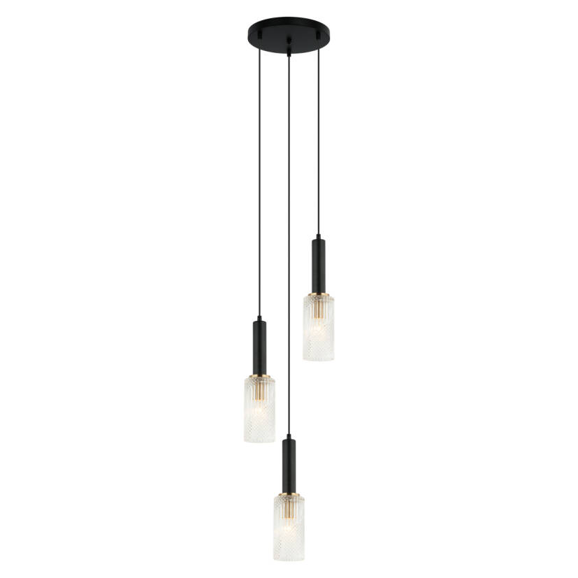 Italux Perola PND-43309-3 BK+BR lampa wisząca  29cm IP20 E14 3x40W